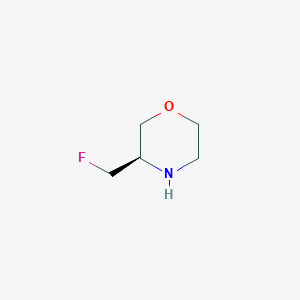 molecular formula C5H10FNO B8594901 (3R)-3-fluoromethylmorpholine 