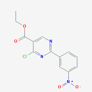 Ethyl 4-chloro-2-(3'-nitrophenyl)pyrimidine-5-carboxylate