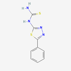 molecular formula C9H8N4S2 B8594937 N-(5-Phenyl-1,3,4-thiadiazol-2-yl)thiourea CAS No. 66181-18-8
