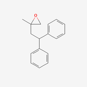 molecular formula C17H18O B8594981 2-(2,2-Diphenylethyl)-2-methyloxirane CAS No. 54949-91-6