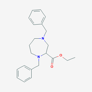 molecular formula C22H28N2O2 B8594988 Ethyl 1,4-dibenzyl-1,4-diazepane-2-carboxylate 