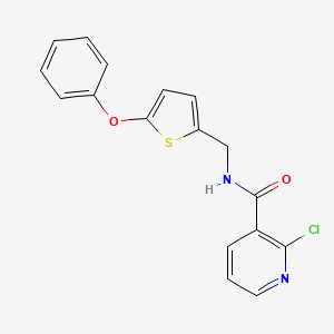2-Chloro-N-[(5-phenoxythiophen-2-yl)methyl]pyridine-3-carboxamide