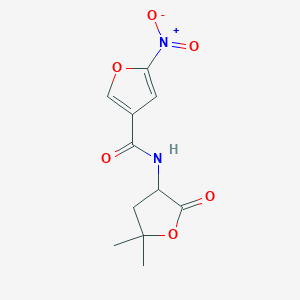 molecular formula C11H12N2O6 B008595 N-(5,5-Dimethyl-2-oxotetrahydro-3-furyl)-5-nitro-3-furamide CAS No. 101833-02-7