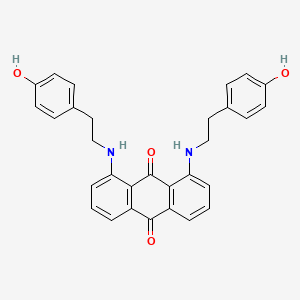 molecular formula C30H26N2O4 B8595021 1,8-Bis{[2-(4-hydroxyphenyl)ethyl]amino}anthracene-9,10-dione CAS No. 110086-71-0