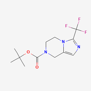 Imidazo[1,5-a]pyrazine-7(8h)-carboxylic acid,5,6-dihydro-3-(trifluoromethyl)-,1,1-dimethylethyl ester