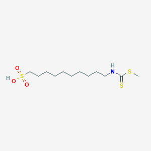 10-{[(Methylsulfanyl)carbonothioyl]amino}decane-1-sulfonic acid