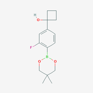 1-[4-(5,5-Dimethyl-1,3,2-dioxaborinan-2-yl)-3-fluorophenyl]cyclobutanol