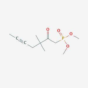 molecular formula C11H19O4P B8595347 Dimethyl (3,3-dimethyl-2-oxohept-5-yn-1-yl)phosphonate CAS No. 69691-11-8