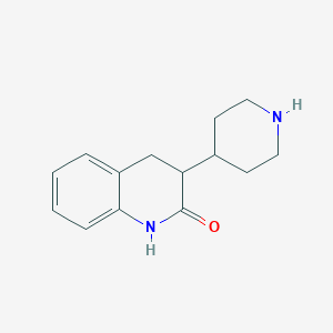 molecular formula C14H18N2O B8595371 3-piperidin-4-yl-3,4-dihydro-1H-quinolin-2-one 