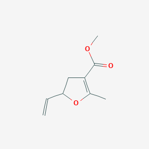 molecular formula C9H12O3 B8595654 Methyl 2-methyl-5-vinyl-4,5-dihydro-3-furancarboxylate CAS No. 88326-56-1