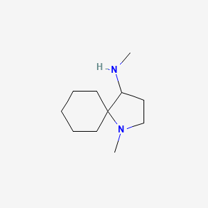 molecular formula C11H22N2 B8595674 N,1-Dimethyl-1-azaspiro[4.5]decan-4-amine CAS No. 89732-34-3