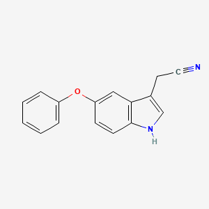 molecular formula C16H12N2O B8595704 3-Cyanomethyl-5-phenoxyindole 