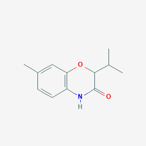 molecular formula C12H15NO2 B8595725 2-Isopropyl-7-methyl-4H-benzo[1,4]oxazin-3-one 