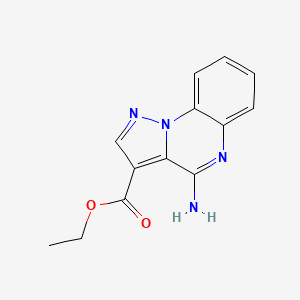 molecular formula C13H12N4O2 B8595734 Ethyl 4-aminopyrazolo[1,5-A]quinoxaline-3-carboxylate CAS No. 62040-07-7