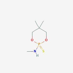 molecular formula C6H14NO2PS B8595764 5,5-Dimethyl-2-(methylamino)-1,3,2lambda~5~-dioxaphosphinane-2-thione CAS No. 88406-33-1