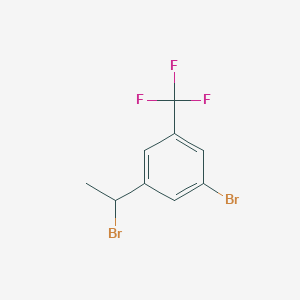 molecular formula C9H7Br2F3 B8595770 Benzene, 1-bromo-3-(1-bromoethyl)-5-(trifluoromethyl)- 