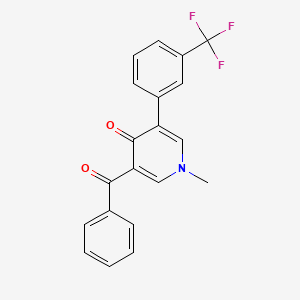 molecular formula C20H14F3NO2 B8595789 3-Benzoyl-1-methyl-5-[3-(trifluoromethyl)phenyl]pyridin-4(1H)-one CAS No. 82129-54-2