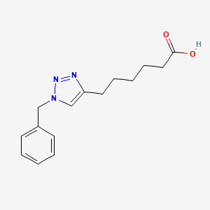 molecular formula C15H19N3O2 B8595840 6-(1-benzyl-1H-1,2,3-triazol-4-yl)hexanoic acid 