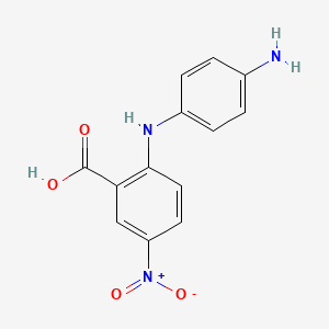 molecular formula C13H11N3O4 B8595896 2-(4-Aminoanilino)-5-nitrobenzoic acid CAS No. 63594-71-8