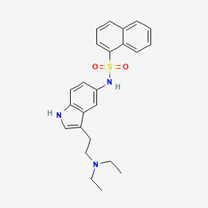 molecular formula C24H27N3O2S B8595977 N-[3-(2-diethylaminoethyl)-1H-indol-5-yl]naphthalene-1-sulphonamide CAS No. 528858-73-3