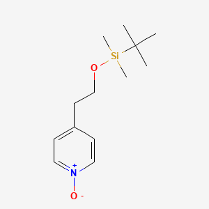 molecular formula C13H23NO2Si B8595993 4-[2-[[(1,1-Dimethylethyl)dimethylsilyl]oxy]ethyl]pyridine 1-oxide CAS No. 117423-30-0