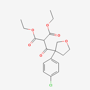Diethyl 2-(3-(4-chlorophenyl)-tetrahydrofuran-3-carbonyl)malonate
