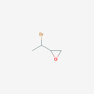 molecular formula C4H7BrO B8596071 2-(1-Bromoethyl)oxirane 