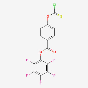 molecular formula C14H4ClF5O3S B8596140 Pentafluorophenyl 4-[(chlorocarbonothioyl)oxy]benzoate CAS No. 104457-72-9