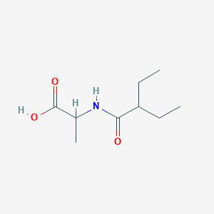 molecular formula C9H17NO3 B8596217 2-(2-Ethyl)butanoylaminopropionic acid 