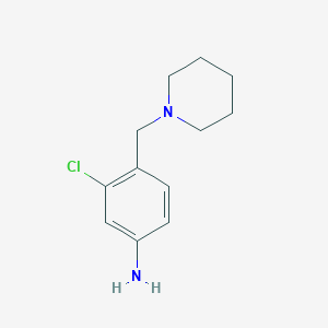 molecular formula C12H17ClN2 B8596235 3-Chloro-4-piperidin-1-ylmethylphenylamine 
