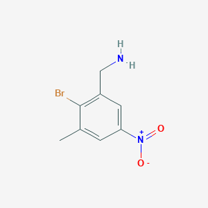 (2-Bromo-3-methyl-5-nitrophenyl)methanamine