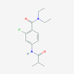 molecular formula C15H21ClN2O2 B8596264 2-chloro-N,N-diethyl-4-(2-methylpropanamido)benzamide 