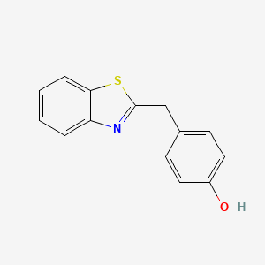 molecular formula C14H11NOS B8596275 Phenol, 4-(2-benzothiazolylmethyl)- CAS No. 37859-29-3