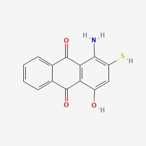 molecular formula C14H9NO3S B8596318 1-Amino-4-hydroxy-2-mercaptoanthra-9,10-quinone CAS No. 6313-46-8