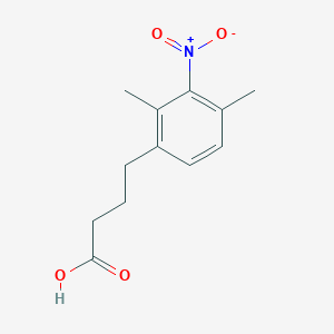 molecular formula C12H15NO4 B8596326 4-(2,4-Dimethyl-3-nitrophenyl)butanoic acid 