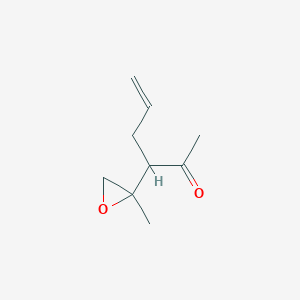 molecular formula C9H14O2 B8596336 3-Allyl-4-methyl-4,5-epoxypentan-2-one CAS No. 75565-74-1