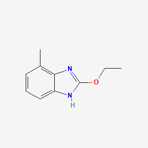 molecular formula C10H12N2O B8596348 2-Ethoxy-4-methylbenzimidazole 