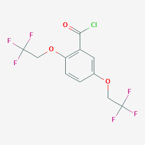 B8596365 Benzoyl chloride, 2,5-bis(2,2,2-trifluoroethoxy)- CAS No. 50778-59-1