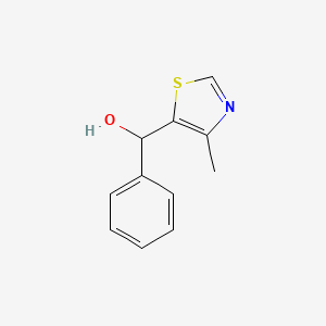 molecular formula C11H11NOS B8596368 1-(4-Methyl-5-thiazolyl)-1-phenylmethanol 