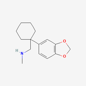 molecular formula C15H21NO2 B8596374 1-(1-(benzo[d][1,3]dioxol-5-yl)cyclohexyl)-N-methylmethanamine 