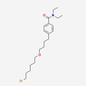 molecular formula C21H34BrNO2 B8596389 Benzamide, 4-[4-[(6-bromohexyl)oxy]butyl]-N,N-diethyl- CAS No. 102294-93-9