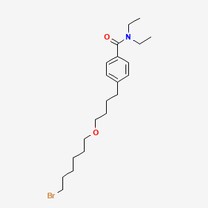 B8596389 4-{4-[(6-Bromohexyl)oxy]butyl}-N,N-diethylbenzamide CAS No. 102294-93-9