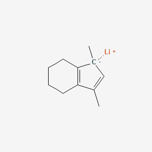 molecular formula C11H15Li B8596504 lithium;1,3-dimethyl-4,5,6,7-tetrahydroinden-1-ide CAS No. 148893-04-3