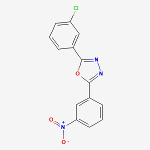 [2-(3-Chlorophenyl)-1,3,4-oxadiazol-5-yl]-3-nitrobenzene