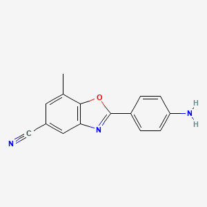 2-(4-Aminophenyl)-7-methyl-1,3-benzoxazole-5-carbonitrile