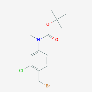 4-bromomethyl-N-(tert-butoxycarbonyl)-N-methyl-3-chloroaniline