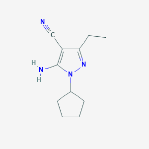 1-cyclopentyl-3-ethyl-4-cyano-5-amino-1H-pyrazole