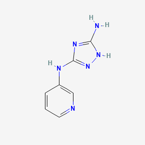 molecular formula C7H8N6 B8596772 N3-(3-pyridyl)-1H-[1,2,4]triazole-3,5-diamine 