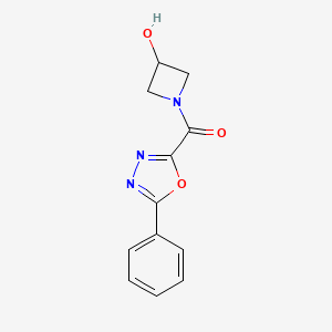 (3-Hydroxyazetidin-1-yl)(5-phenyl-1,3,4-oxadiazol-2-yl)methanone