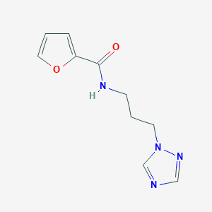 molecular formula C10H12N4O2 B8596884 N-[3-(1H-1,2,4-Triazol-1-yl)propyl]-2-furancarboxamide 